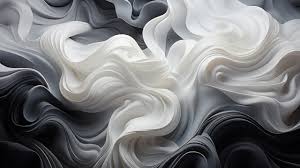abstract black and white waves 3d