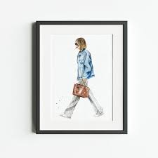 La Fashion Icon Art Print Watercolor