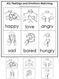 2 Asl Feelings And Emotions Answer The Question Matching