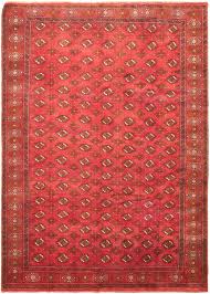 hand knotted wool red rug