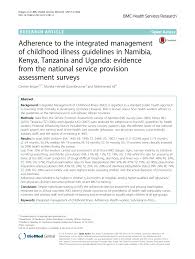 Pdf Adherence To The Integrated Management Of Childhood