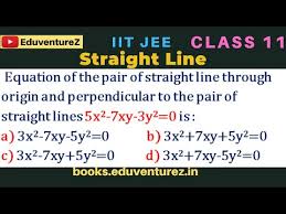 Equation Of The Pair Of Straight Line