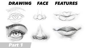 draw eyes nose lips ears part 1