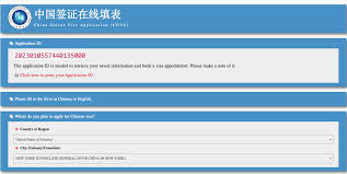 china visa application form