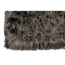 carpet long hair fake fur gray black