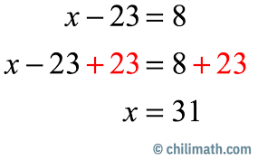 One Step Equations Practice Problems