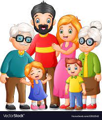 happy family cartoon royalty free