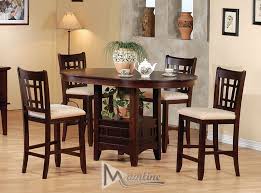 Fits 6 when closed and 8 when open to full square size. Andante Table 4 Chairs 20210 Mainline Inc Counter Height Dining Sets Comfyco Furniture