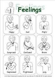 Sign Language Emotions Quick Reference Sheet For Emotions