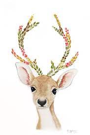 baby girl deer wall art printable girly