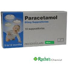 paracetamol suppositories 80mg x 10