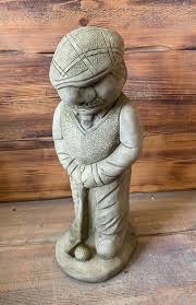 Stone Garden Large Golf Man Player Gift