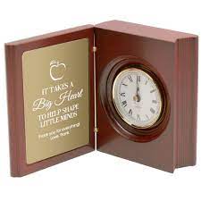 personalized teachers book clock with