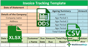 invoice tracking template elements