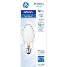 Ge 100 Watt Ed17 For Indoor Outdoor Use Mercury Vapor Hid Light Bulb In The Hid Light Bulbs Department At Lowes Com