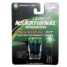 Nockturnal Launchpad Universal Lighted Crossbow Nocks 3 Pack Green