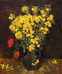 A 100% complete online catalogue of his works. Vase With Poppy Flowers Vincent Van Gogh Painting Reproduction 16651 Topofart