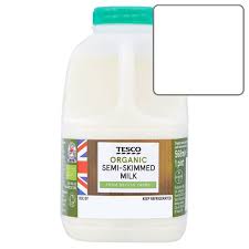 tesco organic semi skimmed milk