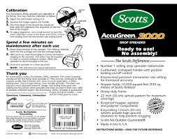 scotts accugreen 3000 manual pdf