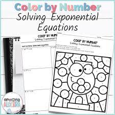 Solving Exponential Equations Coloring