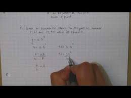 Writing An Exponential Equation Given 2