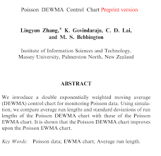 Pdf Poisson Dewma Control Chart