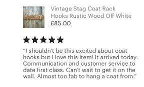 Vintage Stag Coat Rack Hooks Rustic