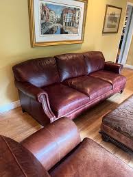 ralph lauren leather couch in