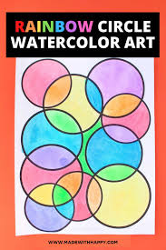 Rainbow Circle Watercolor Art Easy