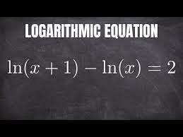 Equation With Natural Logarithms Ln X