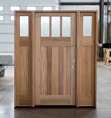 Craftsman Entry Doors With Rain Glass