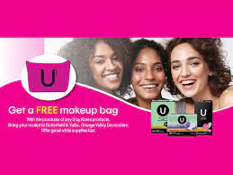 get a free u by kotex makeup bag