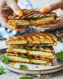 crispy tofu panini plantifully based