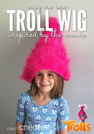 Add a tuft of faux fur hair and some googly eyes to finish the decoration. Easy No Sew Troll Wig Craft Create Cook