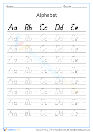 free printable alphabet worksheets for