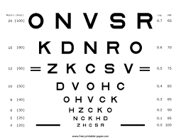eye test chart free printable paper