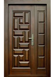 wooden finished steel main doors for