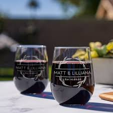 Personalized Stemless Wine Glass For