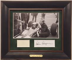 jim clark colin chapman framed photo