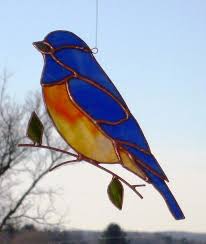 Stained Glass Bird Suncatcher 122371