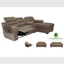 l shape recliner half leather sofa sgfw