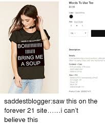 Words To Use Tee 890 Color Blackwhite Size Size Guide S 1