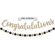 pre strung congratulations banner no