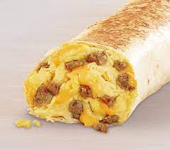 cheesy toasted breakfast burrito