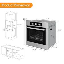 Electric Oven 2300w W 5 Cooking Modes