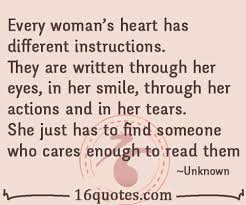 Every woman&#39;s heart has different instructions via Relatably.com