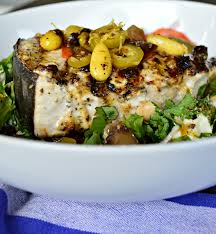 grilled swordfish with mayonnaise