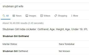 He was educated at manav mangal. Google Search Shows Sara Tendulkar As Shubman Gill S Wife Here S The Reason Why