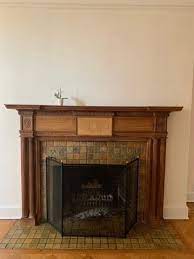 Vintage Wood Fireplace Mantle