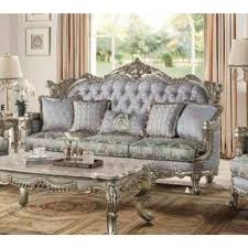 Acme Furniture Miliani Antique Bronze Sofa With 5 Pillows